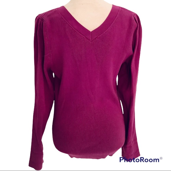 Moda International Purple Sweater Top. - Picture 2 of 3